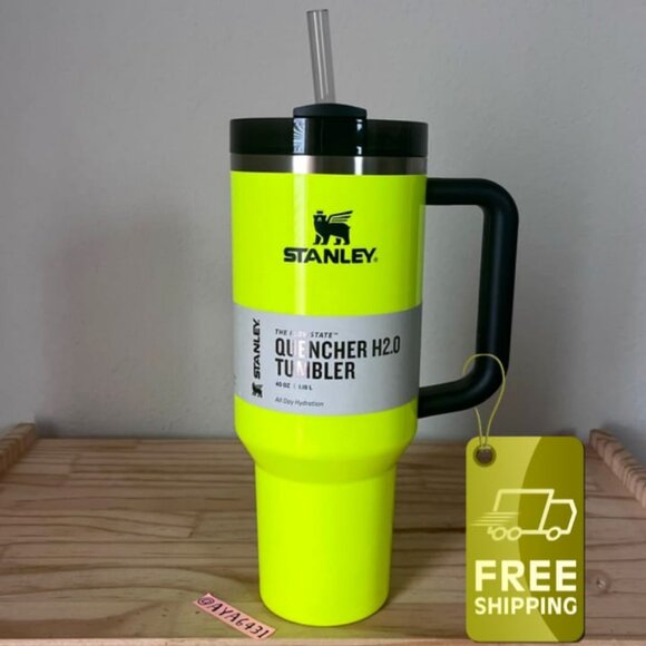 Stanley Quencher H2.0 Tumbler 40oz – Neon Yellow Glow Limited Edition - Picture 1 of 5